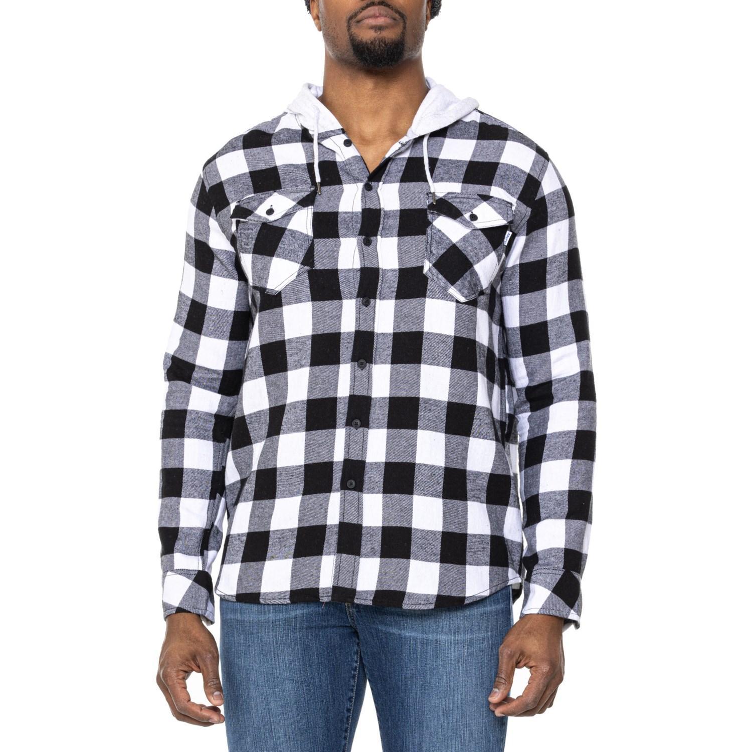 Hurley Paradise City Flannel Hooded Button-Up Shirt - Long Sleeve Product Image