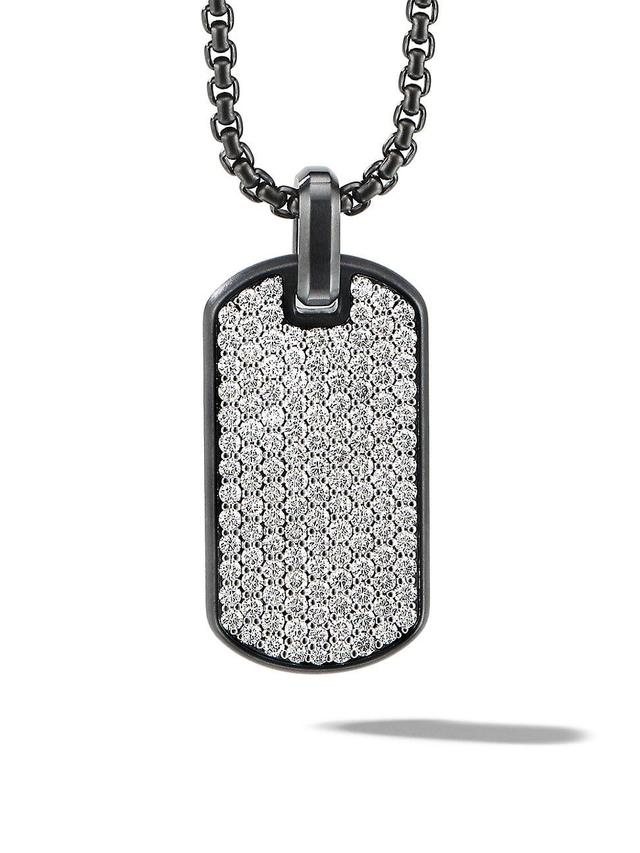 Mens Chevron Tag in Black Titanium Product Image