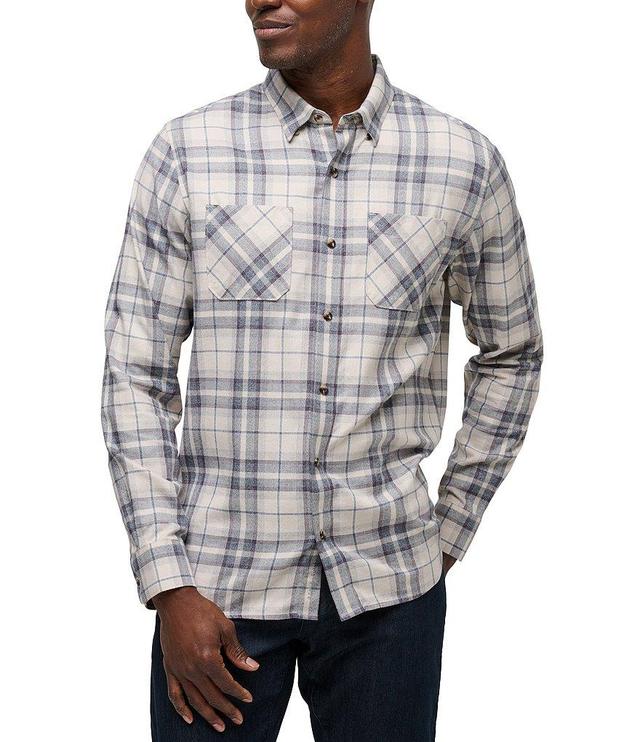 TravisMathew Cloud Flannel Plaid Long Sleeve Woven Shirt Product Image