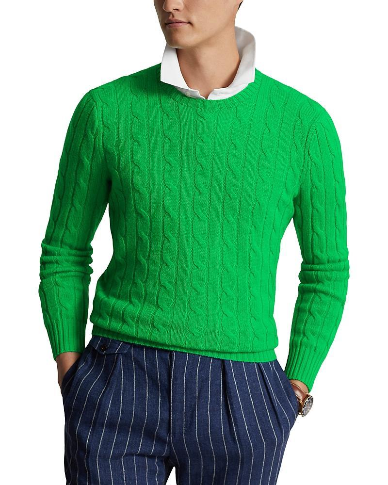 Mens Cashmere Cable-Knit Sweater Product Image