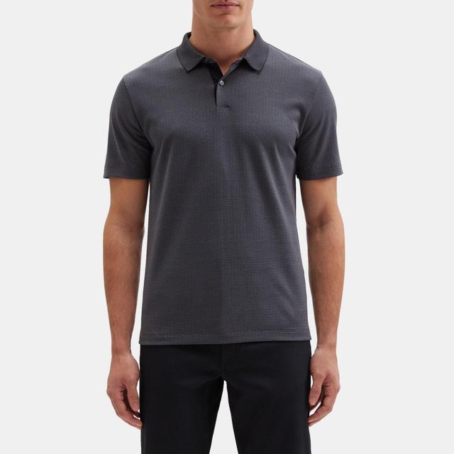 Cotton-Blend Jacquard Standard Polo | Theory Outlet Product Image