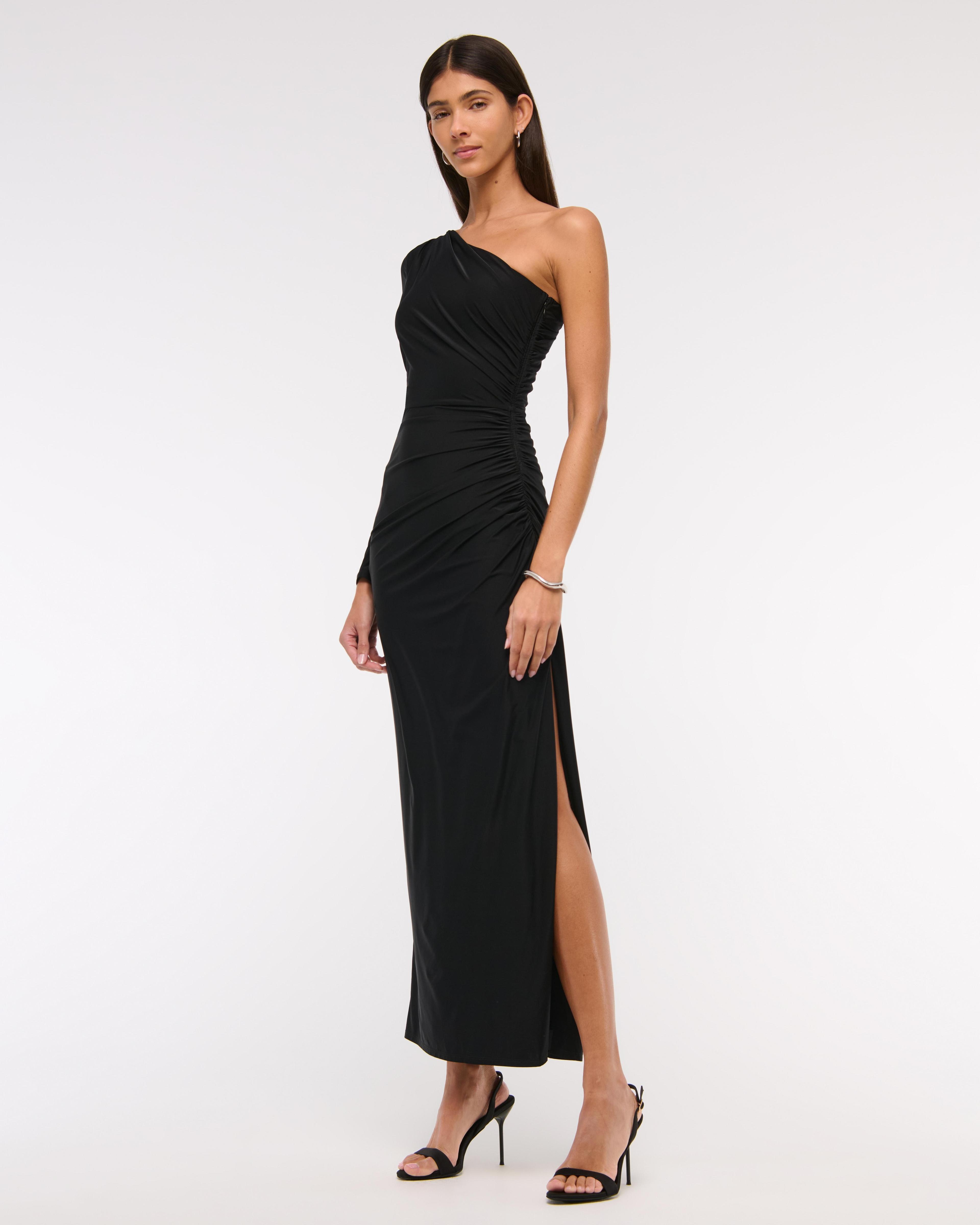 One-Shoulder Draped Maxi Dress Product Image