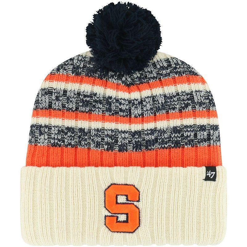 Mens 47 Khaki Syracuse Orange Tavern Cuffed Knit Hat with Pom Product Image