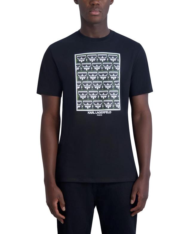 Karl Lagerfeld Paris Mens Multiplied Kocktail Karl Square Logo Graphic T-Shirt Product Image