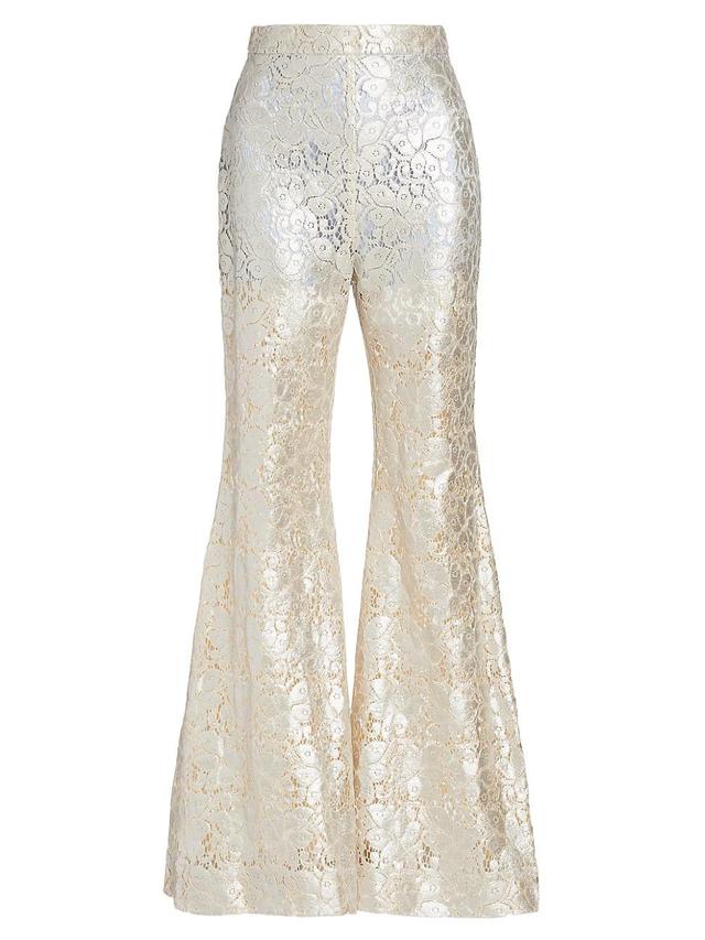 Womens Guipure Lace Flare Pants Product Image