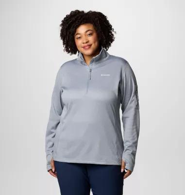 Columbia Women's Park View Grid Half Zip Fleece Pullover - Plus Size- Product Image