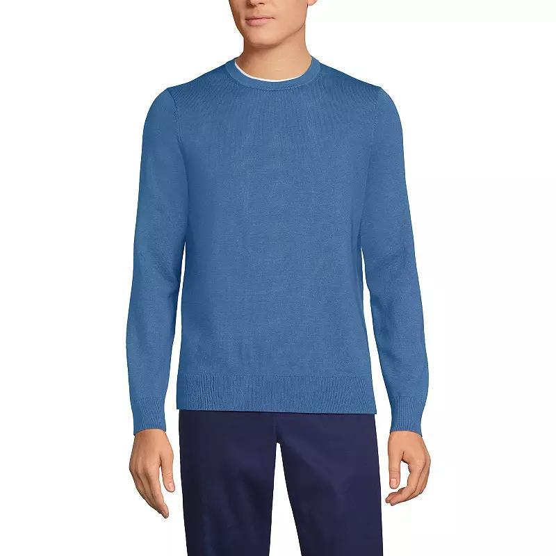 Big & Tall Lands End Fine Gauge Crewneck Sweater, Mens Product Image