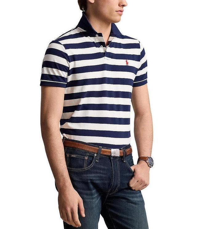 Polo Ralph Lauren Classic Fit Striped Mesh Short Sleeve Polo Shirt Product Image