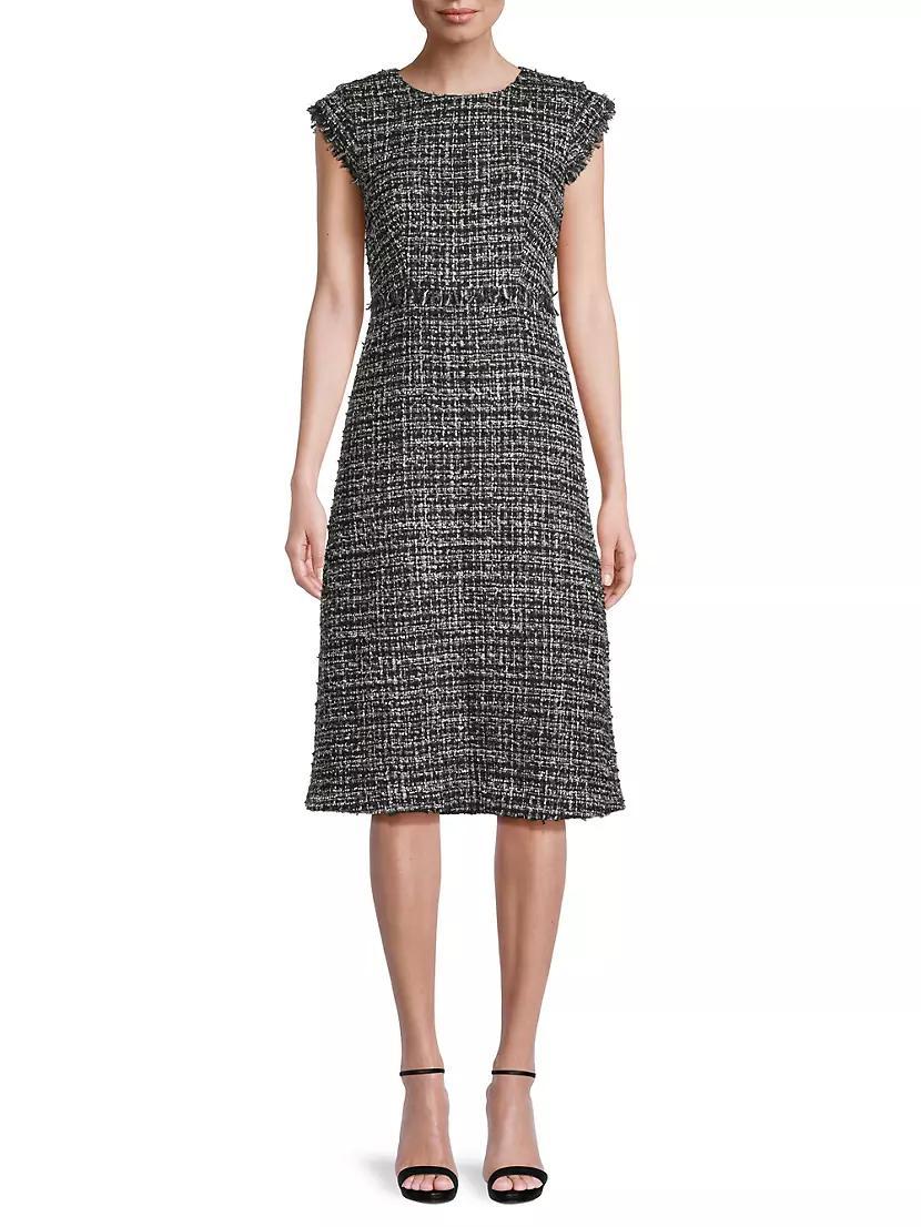 City Mist Tweed Sheath Midi-Dress Product Image