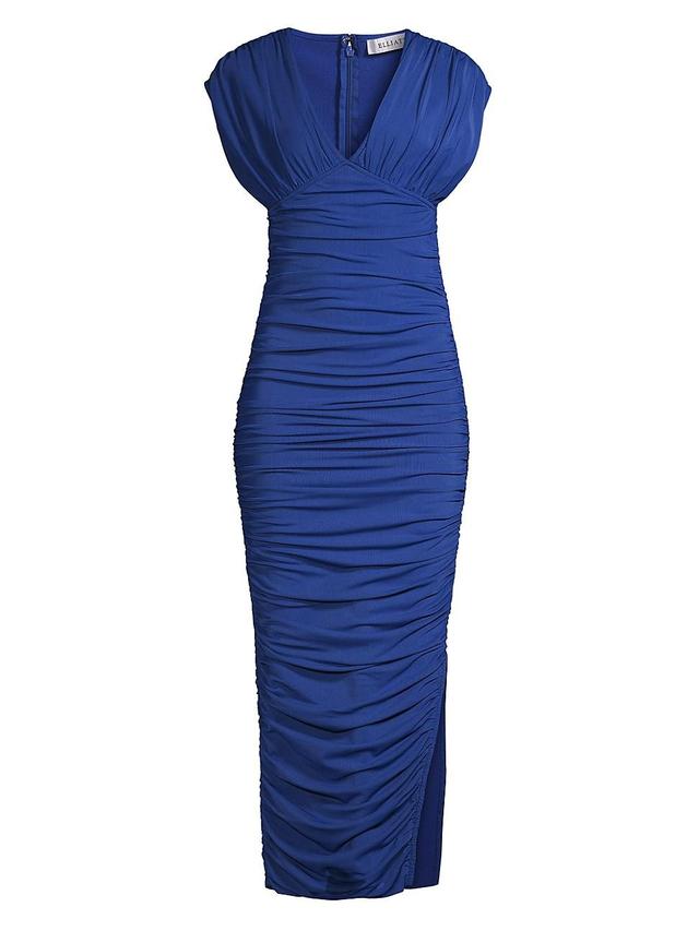 Womens Lori Ruched Jersey Midi-Dress Product Image