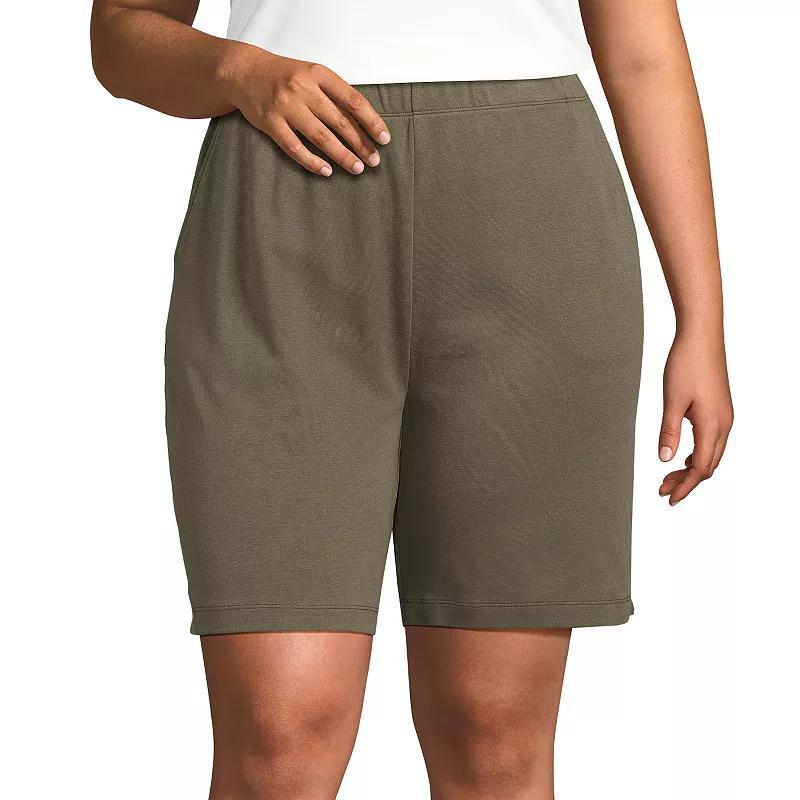 Lands End Womens Sport Knit High Rise Shorts Product Image