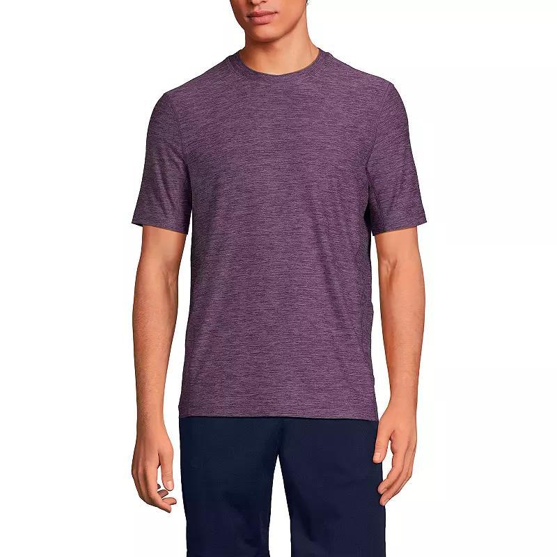 Mens Lands End Short Sleeve Performance Hybrid Crewneck Tee Product Image