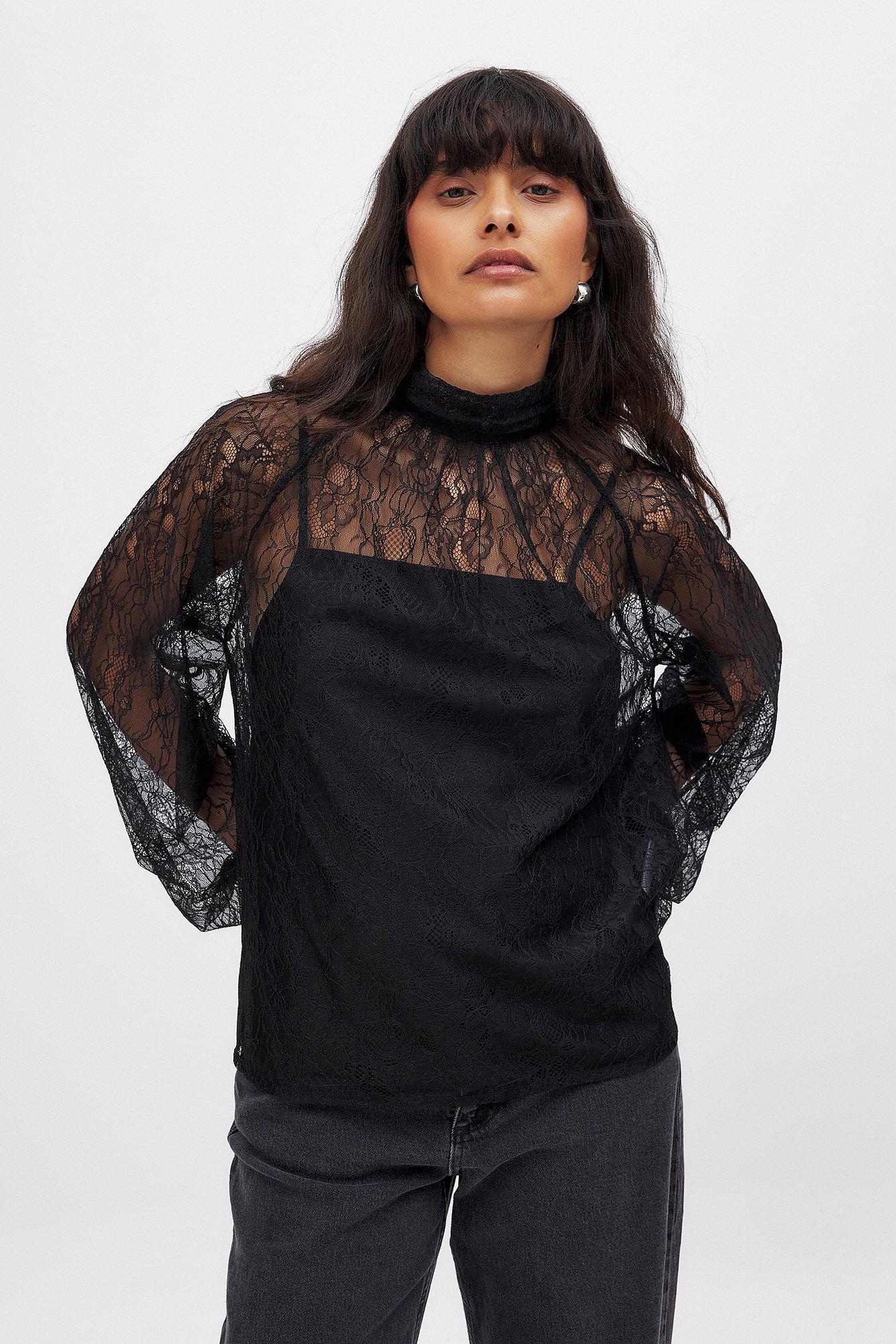 Balloon Sleeve Lace Blouse product image