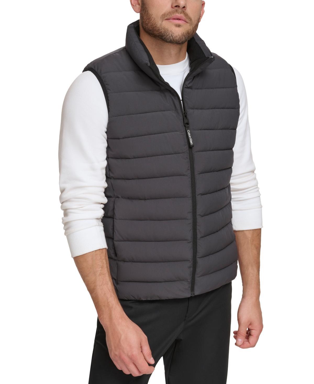 Calvin Klein Mens Stretch Puffer Vest - Ebony Product Image