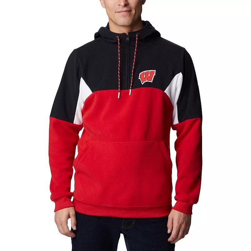 Mens Columbia Wisconsin Badgers Lodge Quarter-Zip Hoodie Product Image