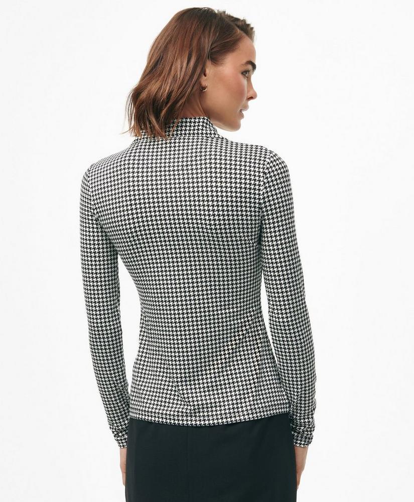 Long Sleeve Patterned Polo Product Image