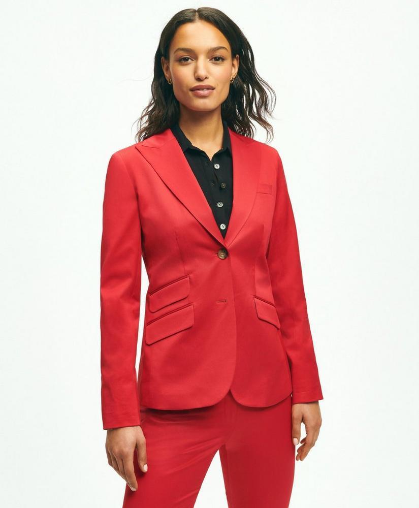 Peak Lapel Cotton Sateen Jacket Product Image