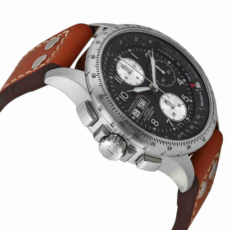 Hamilton Khaki Aviation X-Wind Automatic Chronograph Leather Strap Watch, 44mm Product Image