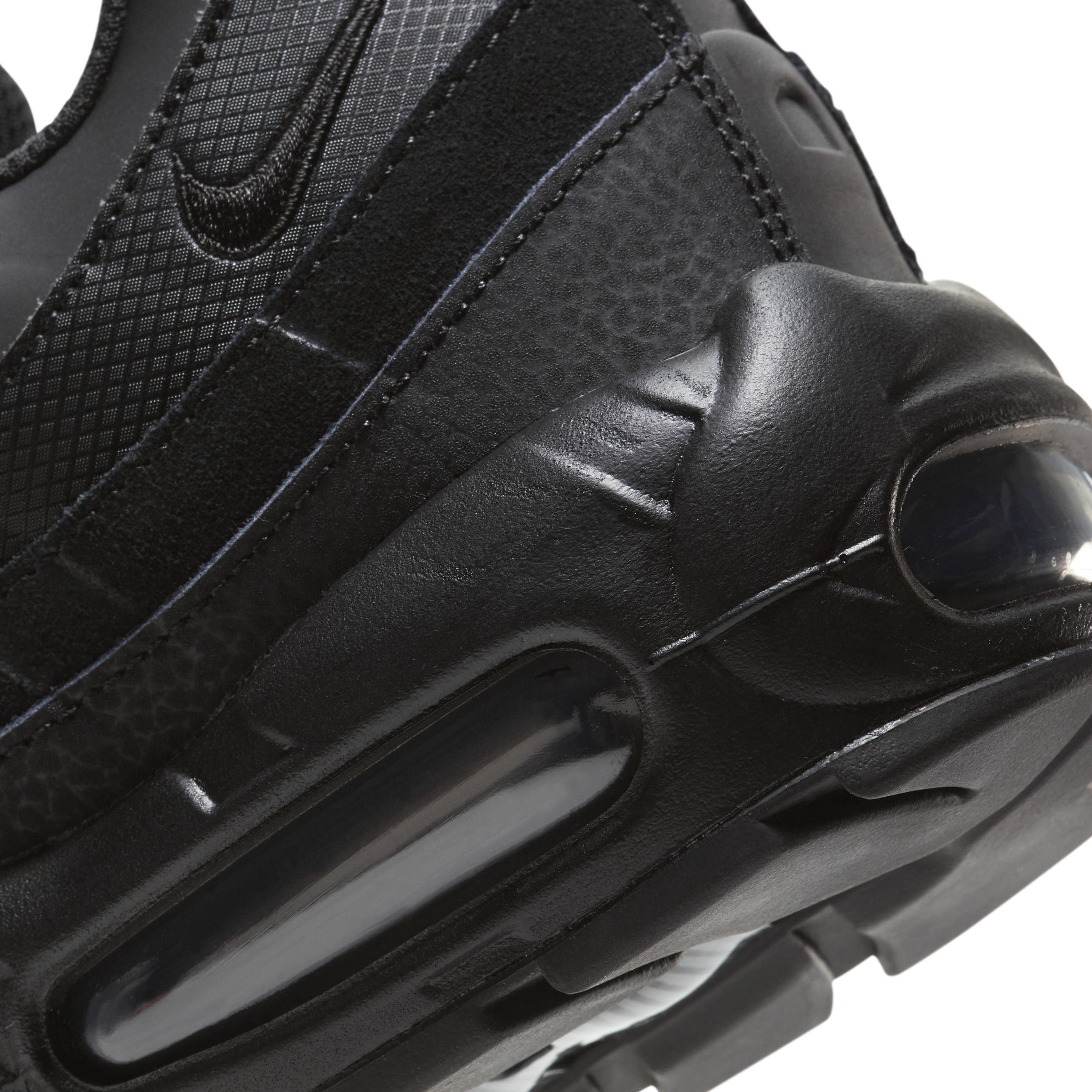 Nike Mens Nike Air Max 95 - Mens Running Shoes Black/Black/Dark Grey Product Image