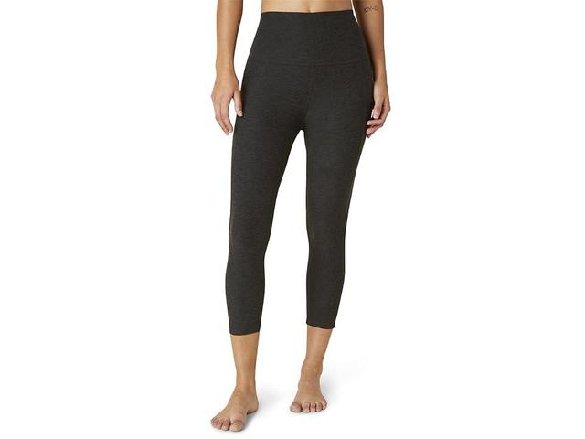 Beyond Yoga Spacedye Out Of Pocket High Waisted Capri Leggings (Darkest Night) Women's Casual Pants Product Image