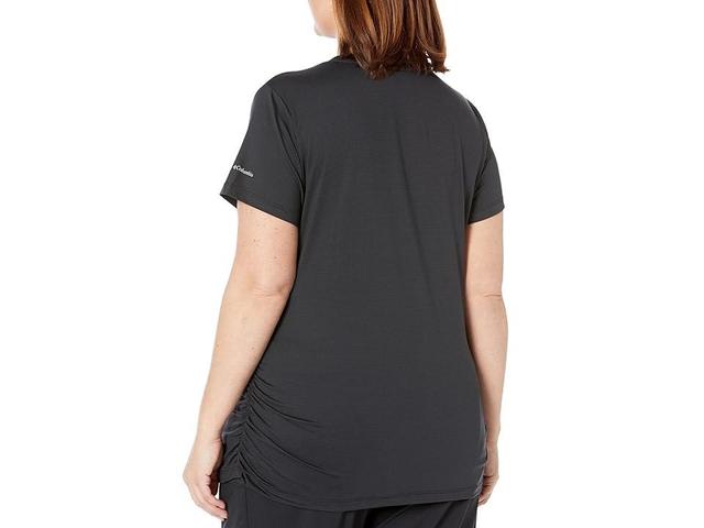 Columbia Plus Size Leslie Falls Short Sleeve (Black) Women's Clothing Product Image