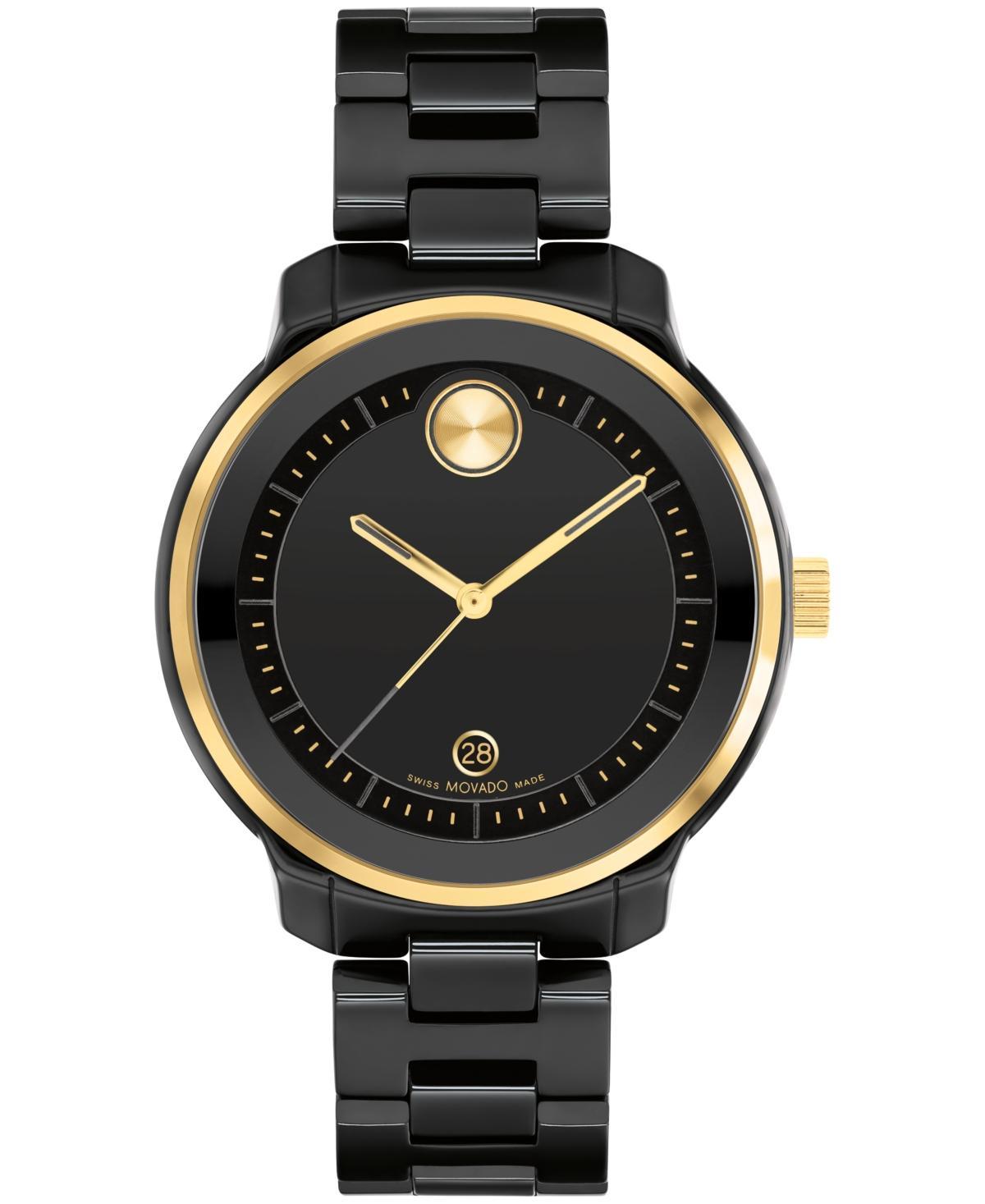 Womens Movado Bold Verso Goldtone & Ceramic Bracelet Watch Product Image