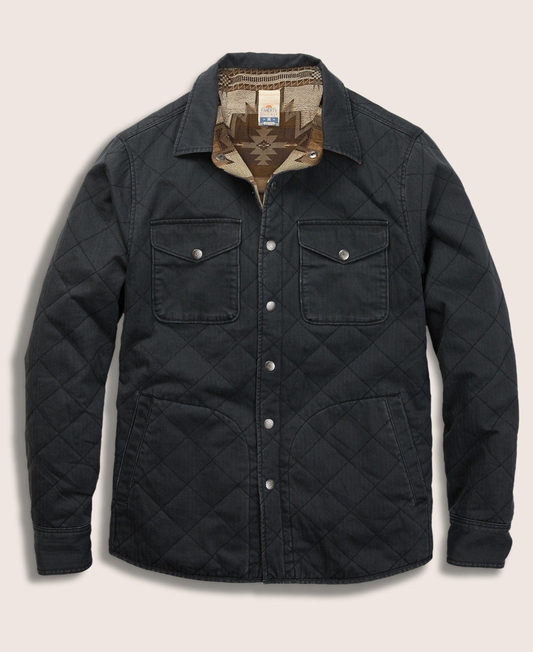 Doug Good Feather Reversible Bondi Jacket - Washed Black Cascade Star Nation Product Image