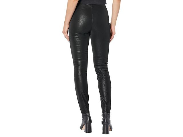 HUE Matte Leatherette Straight Leg Leggings (Black) Women's Casual Pants Product Image