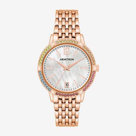 Armitron Womens Rose Goldtone Stainless Steel Bracelet Watch 75/5887mprr, One Size Product Image
