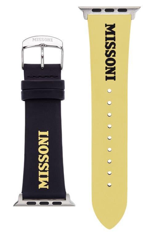 Missoni Lettering 24mm Leather Apple Watch Watchband Product Image